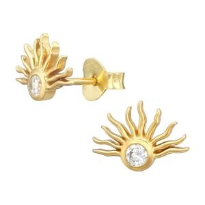 24k Gold Vermeil Sun Earrings